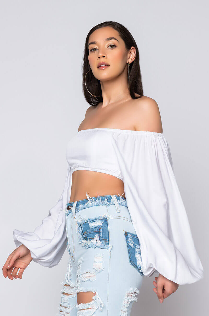 ROCK THE BOAT OFF SHOULDER BLOUSE