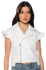 MOTO JACKET WITH POWER MESH SLEEVE