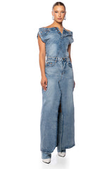 RULE THE WORLD DENIM MAXI DRESS