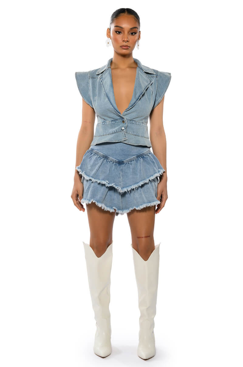 SAG HARBOR MUSCLE DENIM VEST