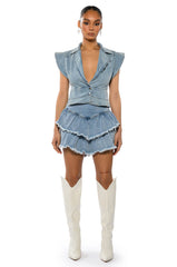 SAG HARBOR MUSCLE DENIM VEST