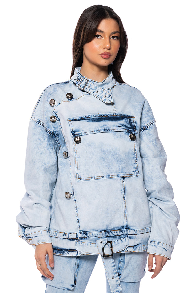 SAMMI CARGO DENIM PULLOVER