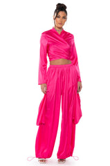 SAUCY VNECK WRAP TOP