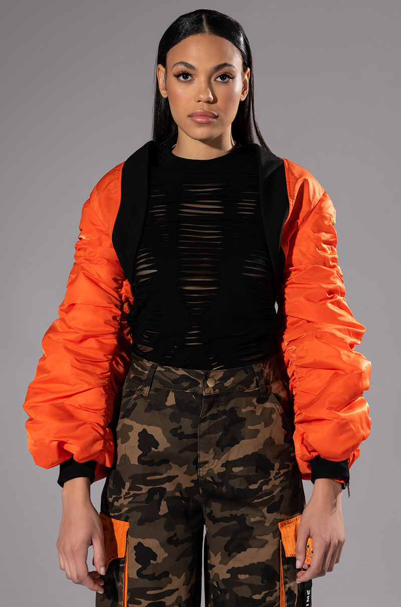 SCOTLAND YARD CROP BOLERO BOMBER JACKET