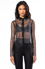 SEE YA LATER EMBELLISHED BUTTON DOWN