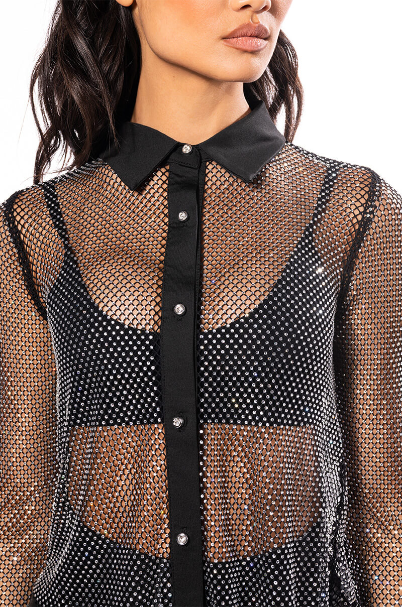 SEE YA LATER EMBELLISHED BUTTON DOWN