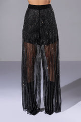 SELENA MESH WIDE LEG PANTS