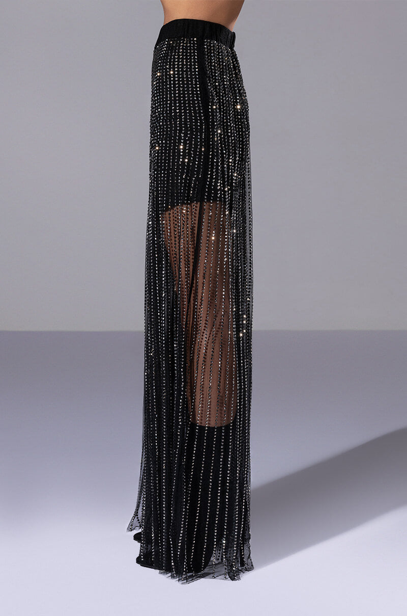 SELENA MESH WIDE LEG PANTS