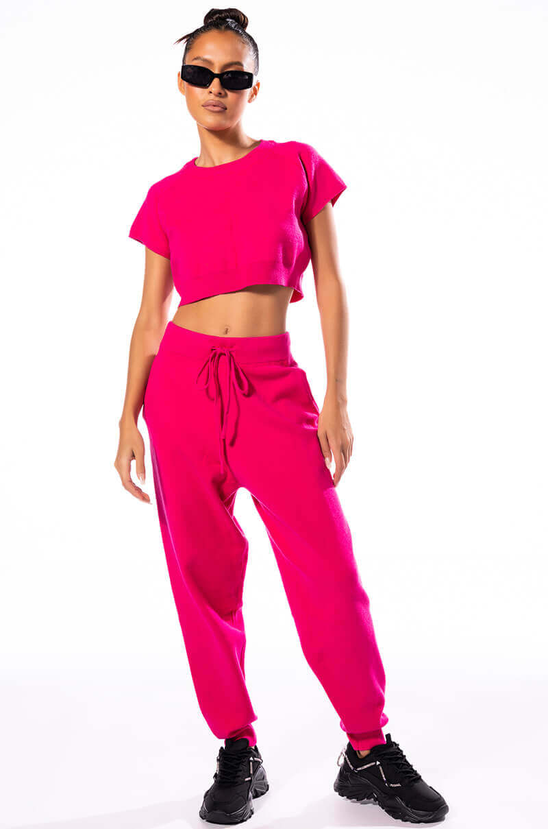 SERENA SHORT SLEEVE CROP KNIT SWEATER
