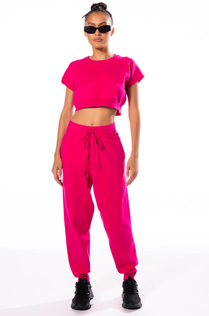 SERENA SHORT SLEEVE CROP KNIT SWEATER