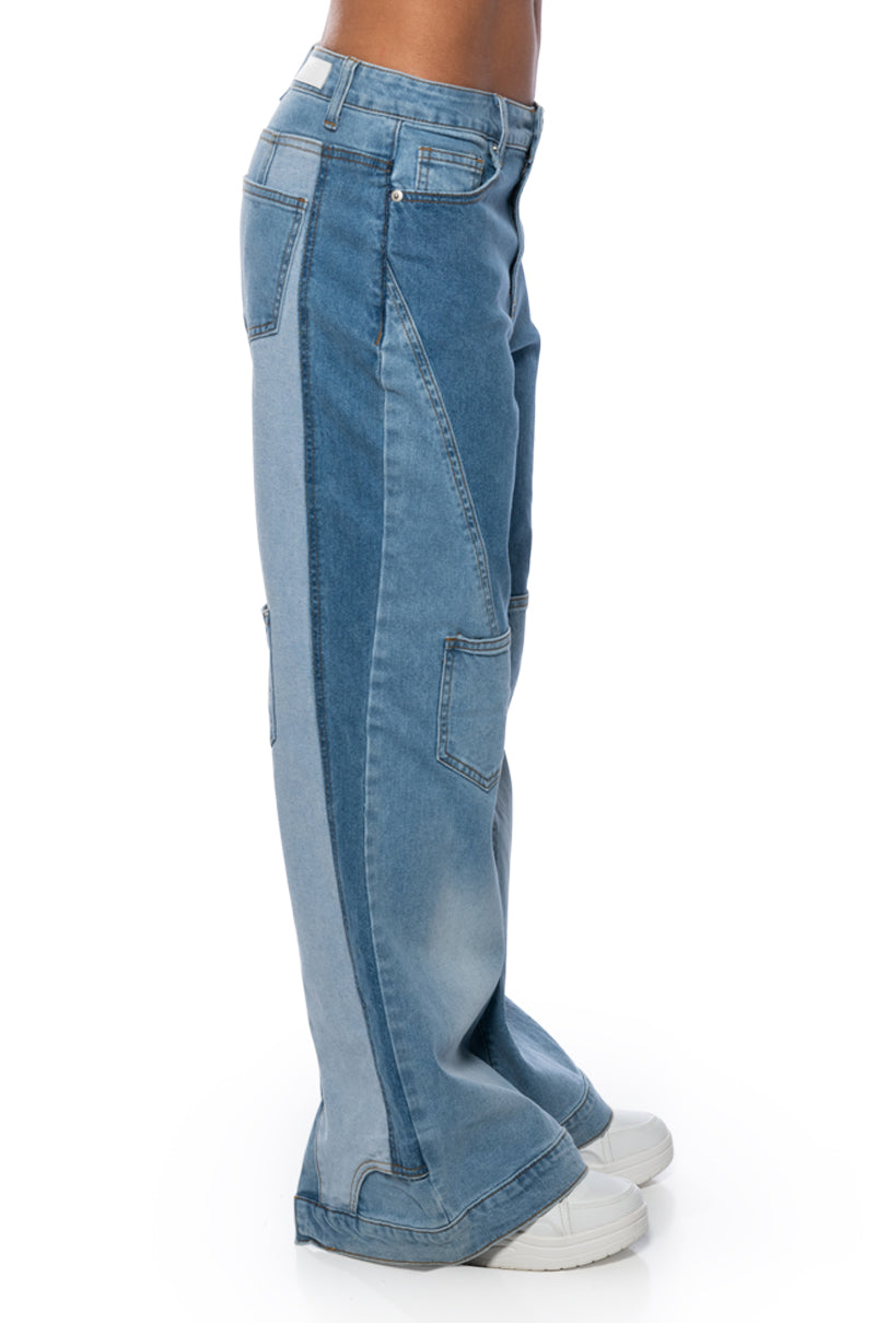 SHADES OF BLUE RELAXED FIT JEANS