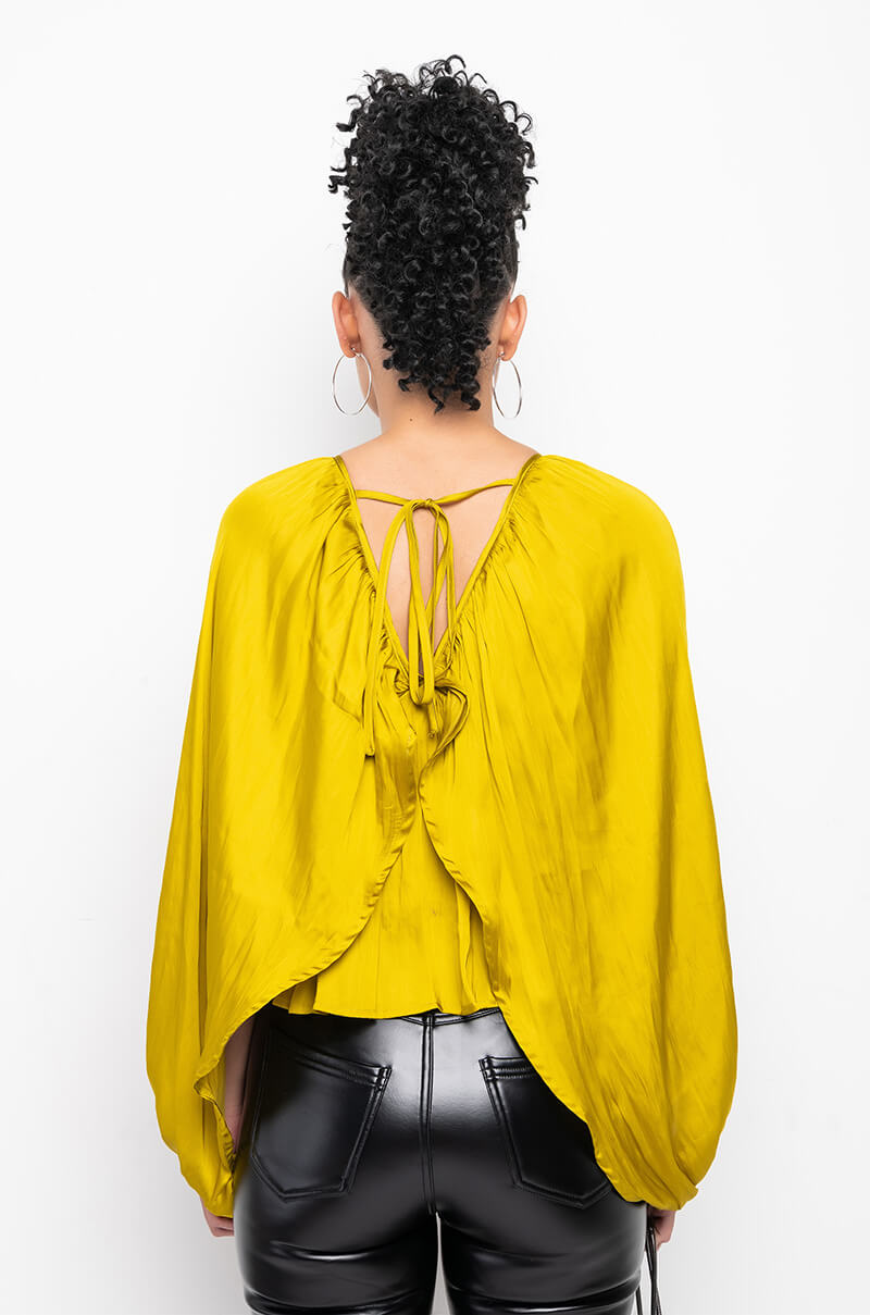 SHAYLA DEEP V BLOUSE