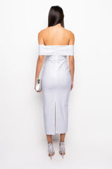 SHE IS EXTRA RHINESTONE BANDAGE MAXI DRESS