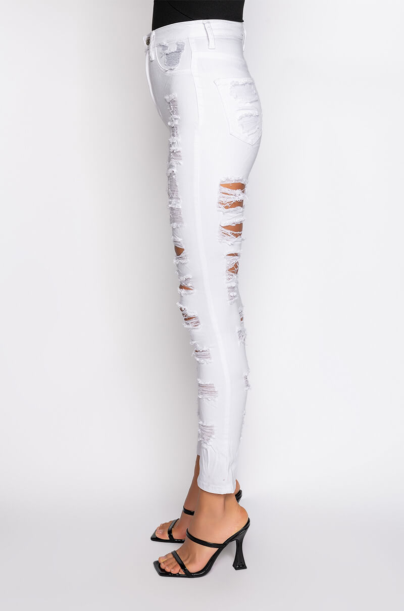 SHOW ME BABY DISTRESSED SKINNY JEANS