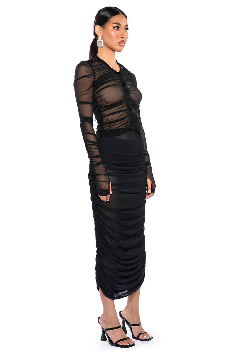 SIMPLE BLISS MESH MAXI SKIRT