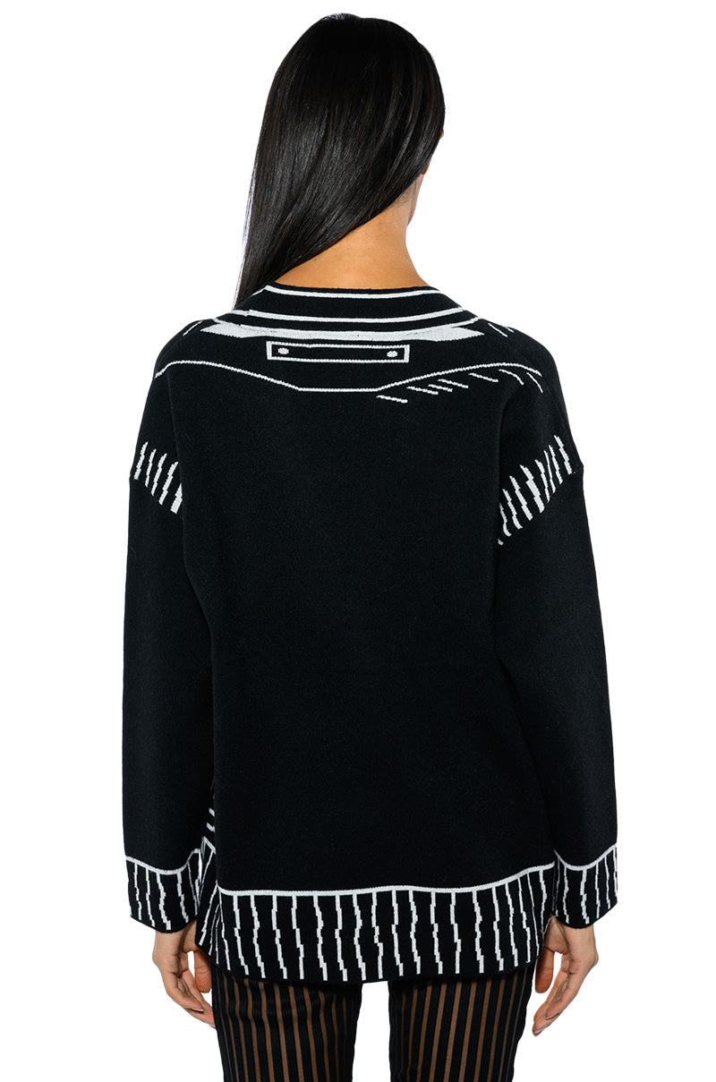 SKETCHY OVERSIZED CARDIGAN