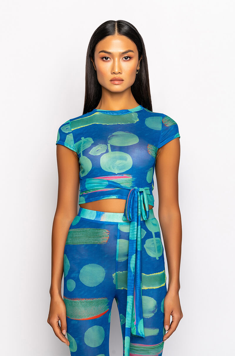 SKYART X AKIRA CROPPED MESH TOP