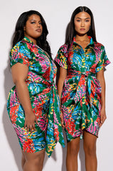 SKYART X AKIRA SATIN MIDI DRESS