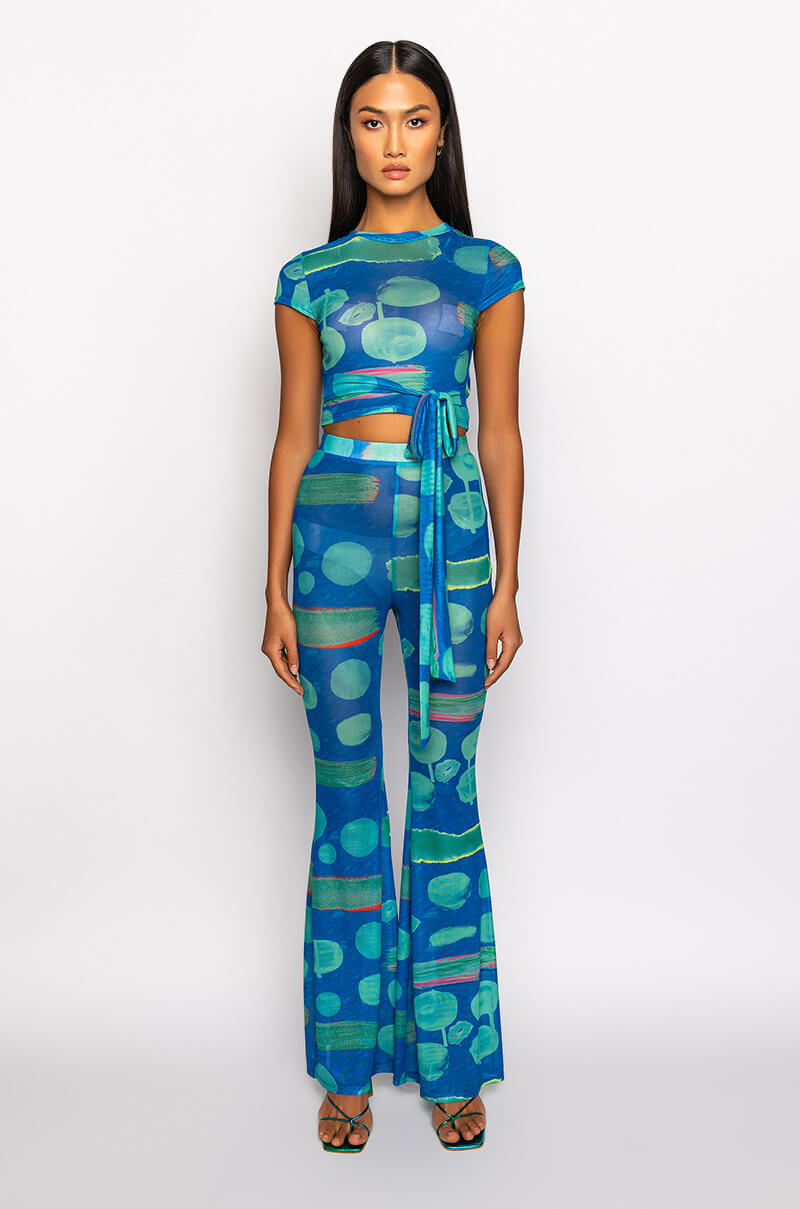 SKYART X AKIRA WIDE LEG MESH LEGGINGS