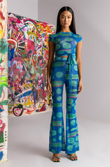 SKYART X AKIRA WIDE LEG MESH LEGGINGS