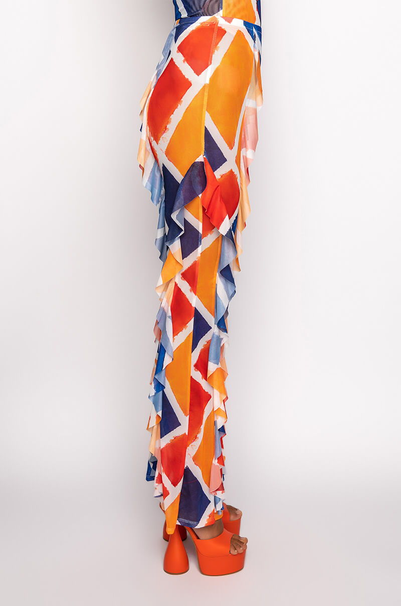 SKYART X AKIRA WIDE LEG RUFFLE LEGGINGS