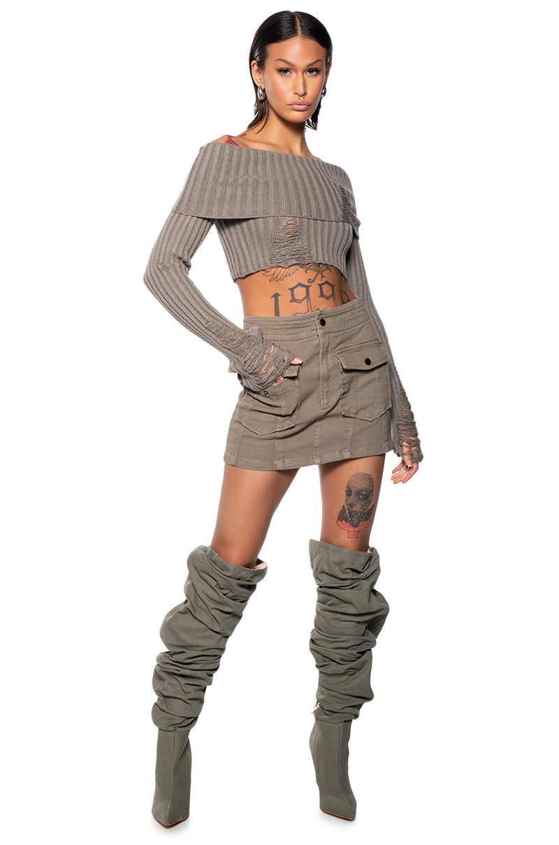SKYLER POCKET FRONT MINI SKIRT
