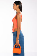 SLEEVELESS DISCO CUTOUT CHEEKY BODYSUIT