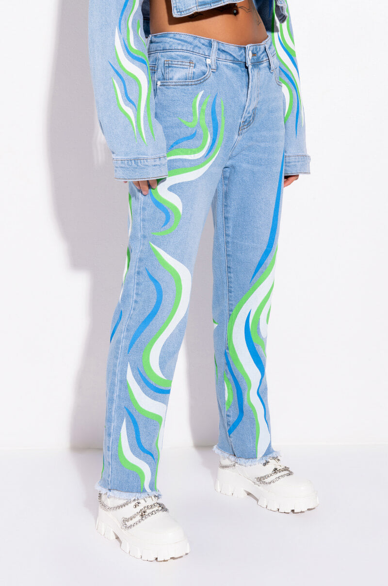 SMOOTH SWIRLIN' STRAIGHT JEANS