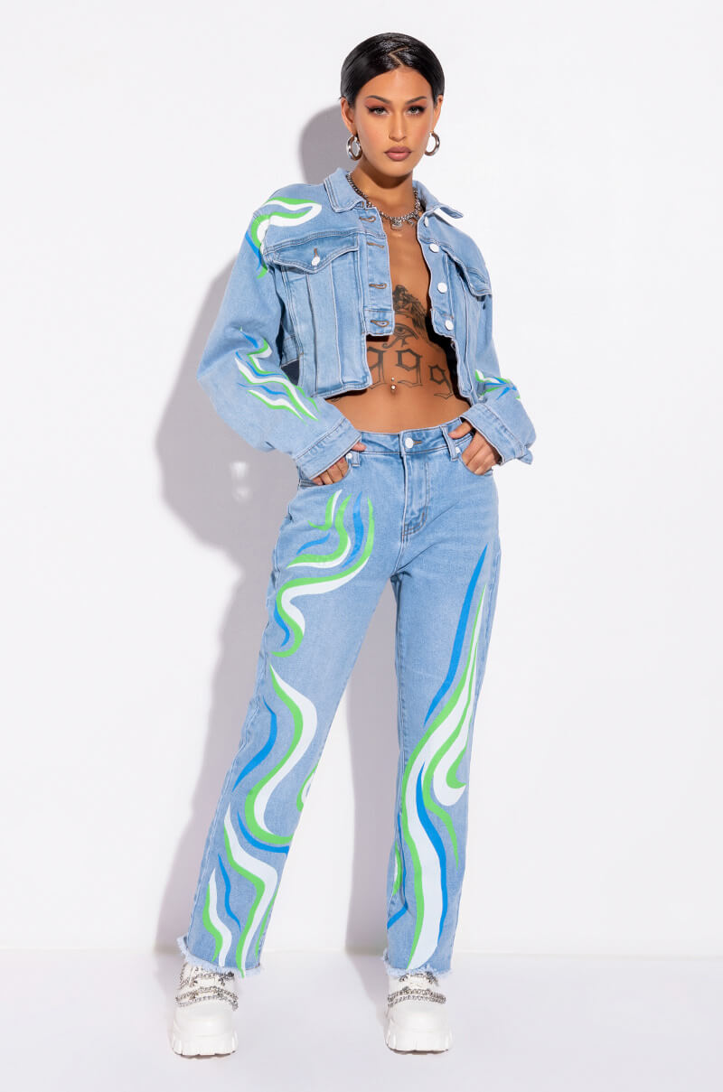 SMOOTH SWIRLIN' STRAIGHT JEANS