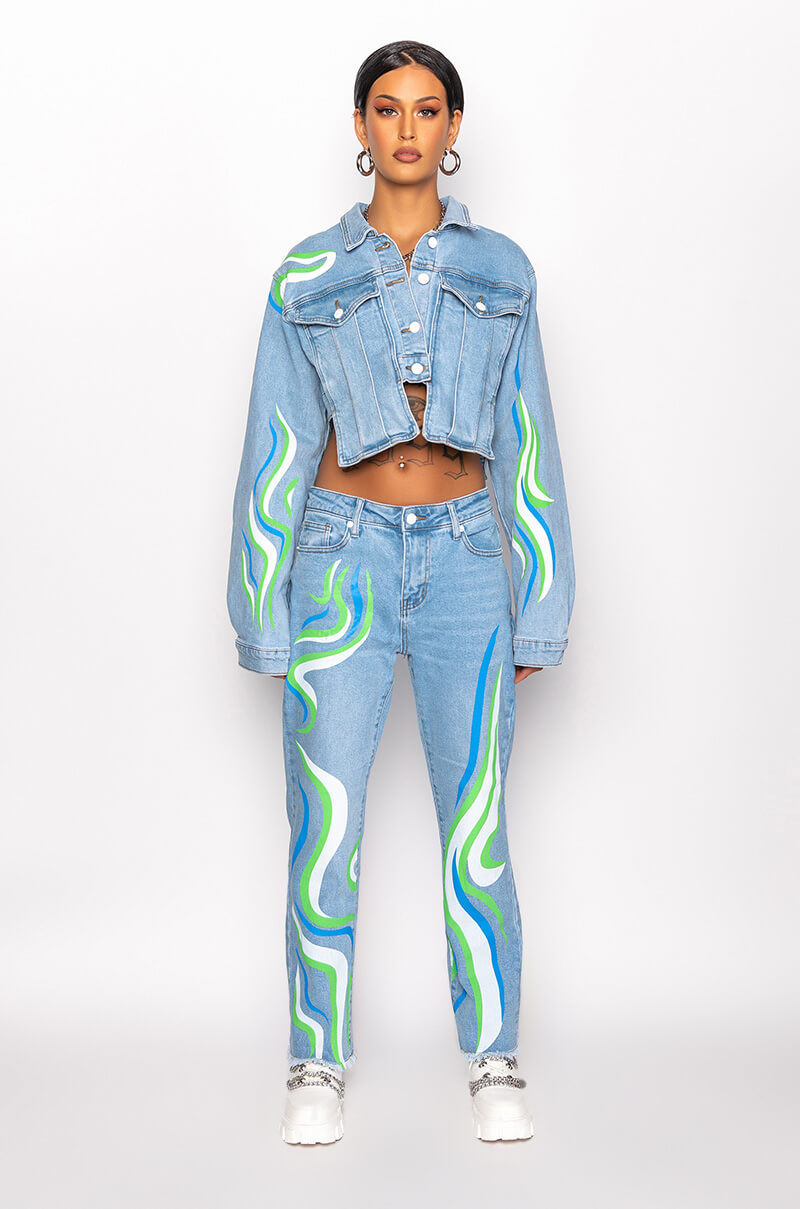 SMOOTH SWIRLIN' STRAIGHT JEANS
