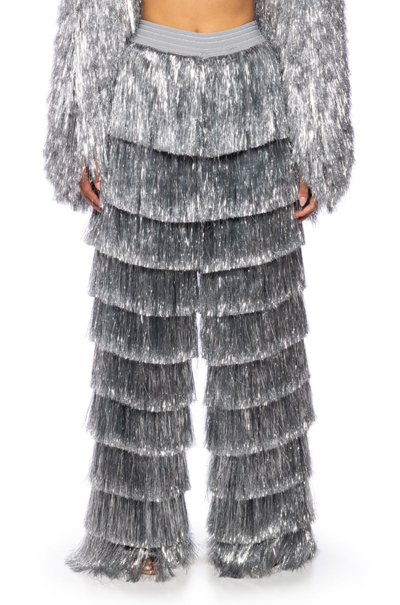 SO FANCY METALLIC FRINGE PANT