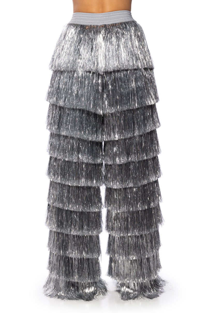 SO FANCY METALLIC FRINGE PANT