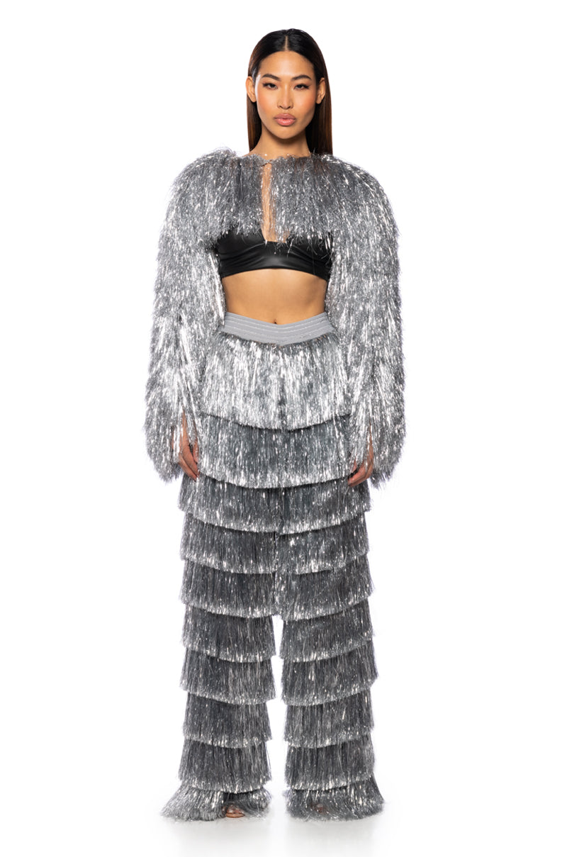 SO FANCY METALLIC FRINGE PANT