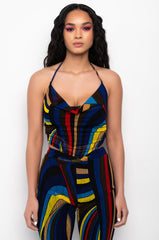 SO GOOD COWL NECK MESH BLOUSE
