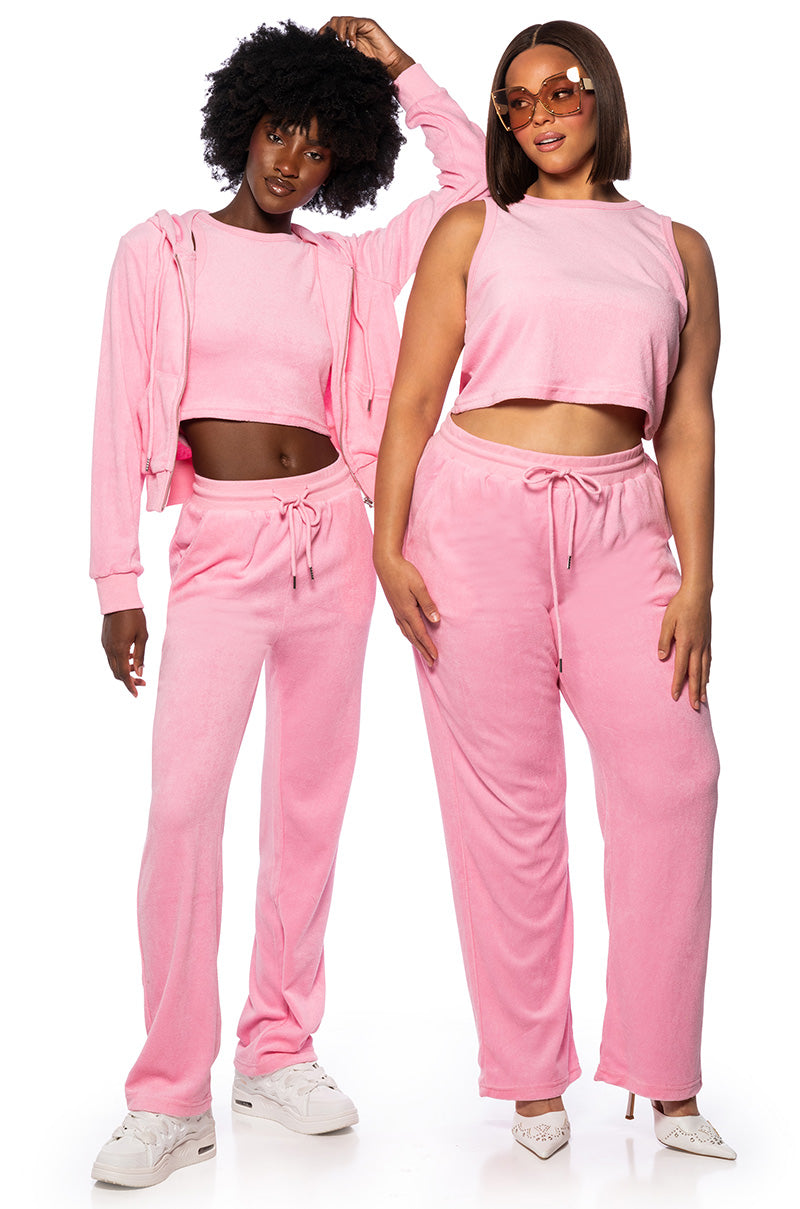 SOFT SPOT FLARED LOUNGE PANTS