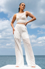 SOHO CHIFFON WIDE LEG PANTS