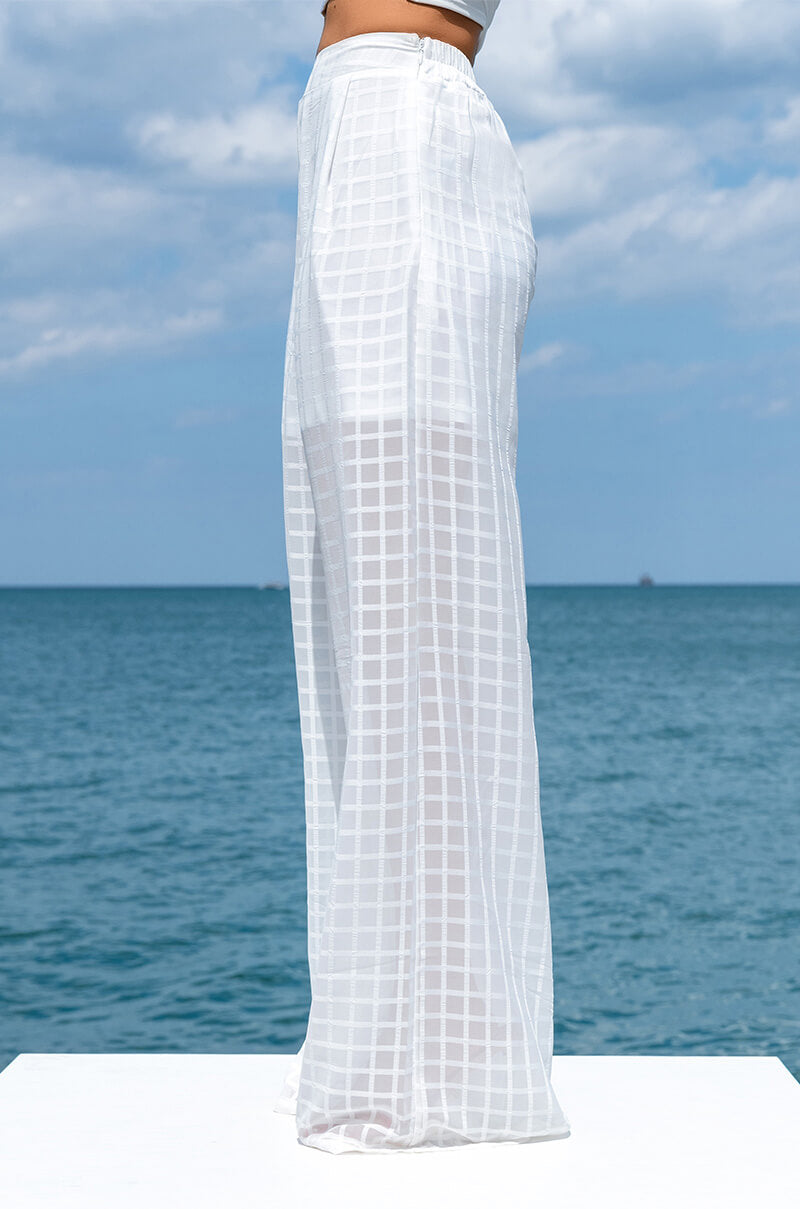 SOHO CHIFFON WIDE LEG PANTS