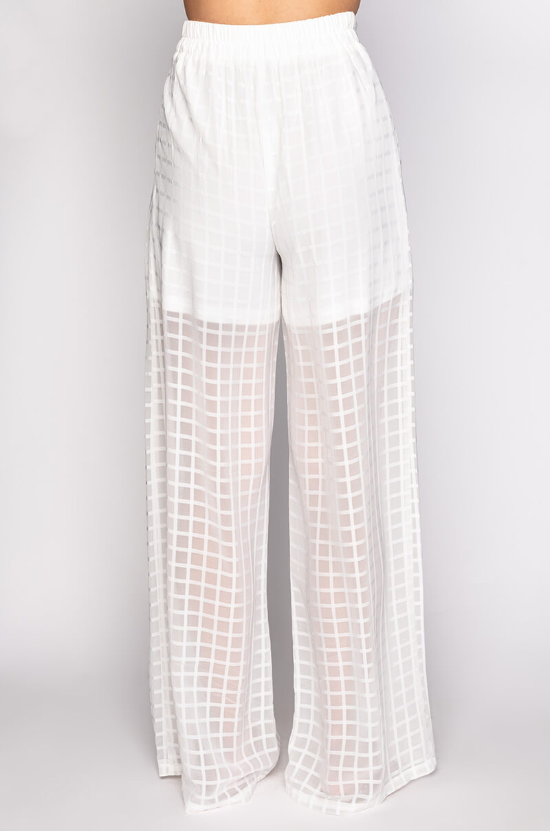 SOHO CHIFFON WIDE LEG PANTS