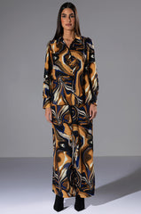 SOLARIS PRINTED BUTTON DOWN BLOUSE