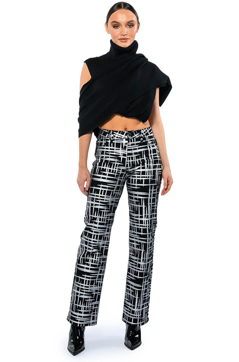 SOMETHING DIFFERENT METALLIC DETAILED JEANS