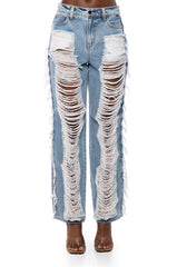 SO SOPHISTICATED RIPPED MEDIUM WASH JEANS