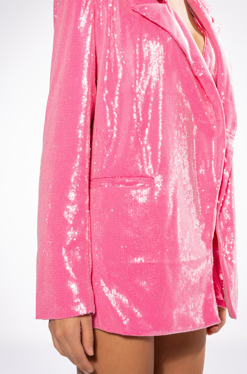 SPARKLE AND SHINE SEQUIN BLAZER