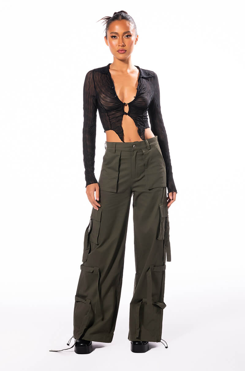 SPOIL YOU LONG SLEEVE COLLARED TOP