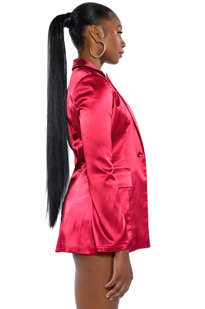 SPRING STATIN BLAZER WITH OPEN ARM