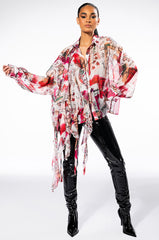 STAND OUT RUFFLE DETAIL BLOUSE