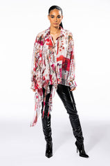 STAND OUT RUFFLE DETAIL BLOUSE