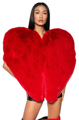 STAR CROSSED LOVER FAUX FUR HEART VEST