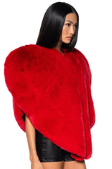 STAR CROSSED LOVER FAUX FUR HEART VEST