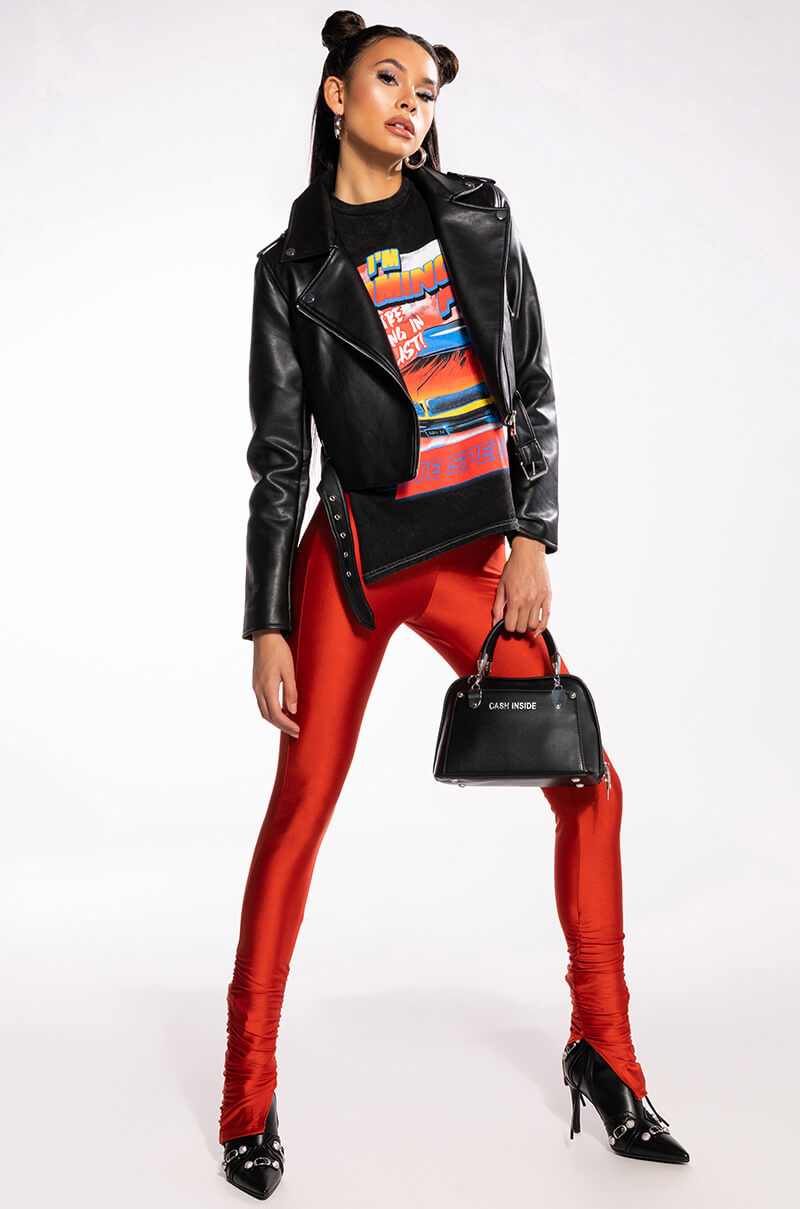 ICE SCUBA RUCHED ANKLE LEGGINGS