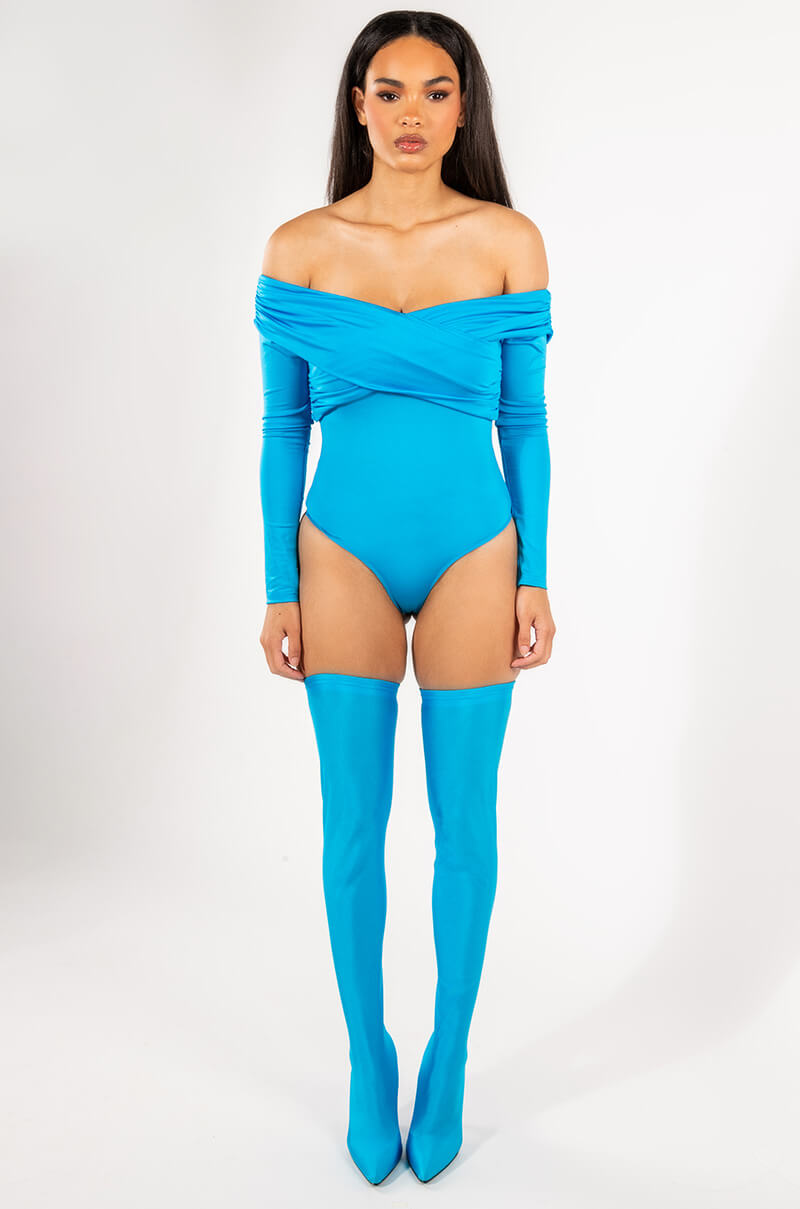 KIM WRAP LONG SLEEVE BODY SUIT